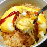 チーズオムレツ丼♡レンジで簡単♡オムライス風